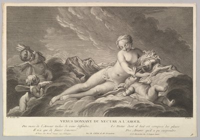 Venere che Dà Nettare a Cupido, 18° secolo da Pierre François Basan