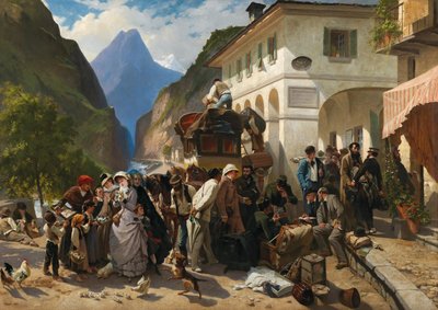 Dogana al Sempione, 1880 da Pierre François Eugène Giraud