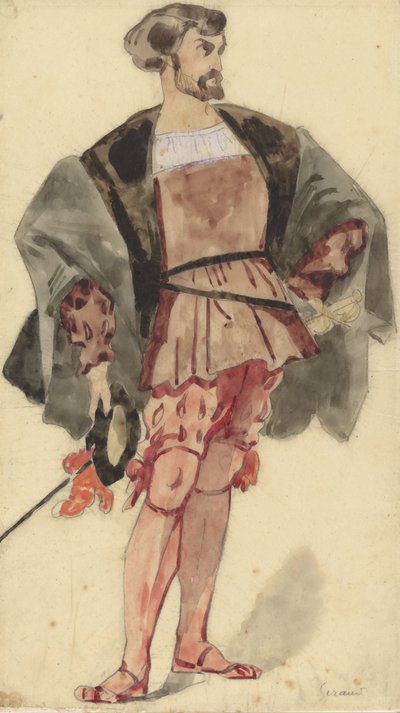 Studio di costume di un nobile del tempo di Francesco I da Pierre François Eugène Giraud