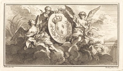 Stemma Reale di Luigi XV da Pierre François Tardieu or Jacques Nicolas Tardieu after François Boucher