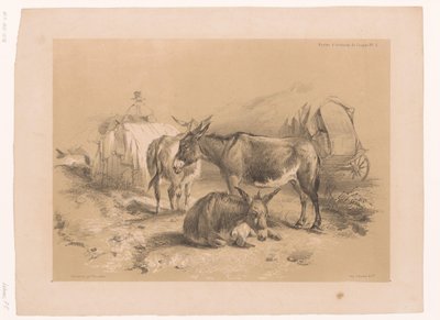 Studio di tre asini da Pierre Frédéric Lehnert
