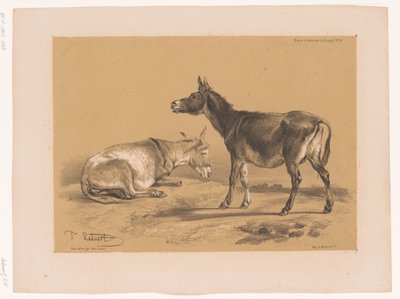 Studio di due asini da Pierre Frédéric Lehnert