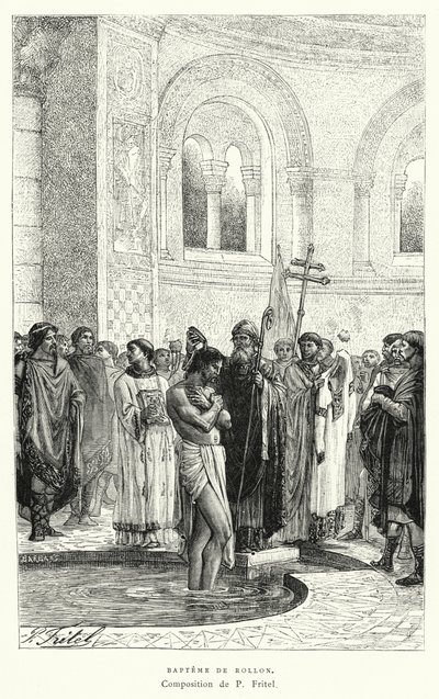 Battesimo di Rollone (incisione) da Pierre Fritel