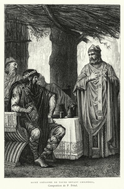 Saint Gregoire De Tours Devant Chilperic da Pierre Fritel