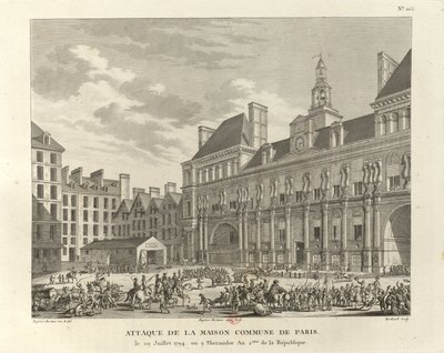 Attacco alla casa comunale di Parigi da Pierre Gabriel Berthault