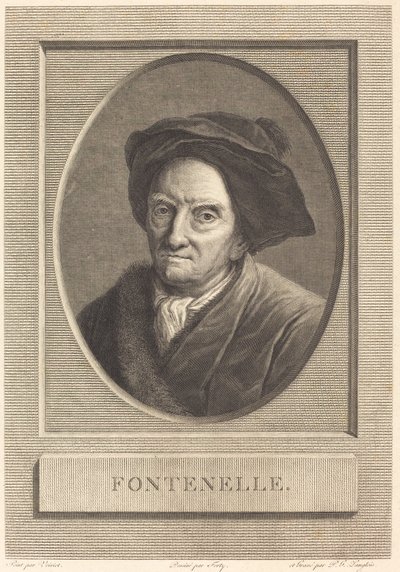 Fontenelle da Pierre Gabriel Langlois after Guillaume Voiriot after Jean Jacques Forty