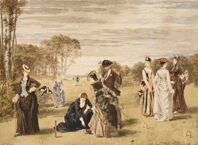 Il gioco del croquet da Pierre Gavarni