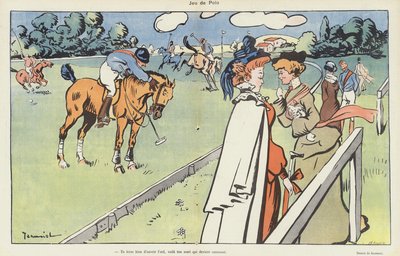 Una partita di polo. Illustrazione per Le Rire da Pierre Georges Jeanniot