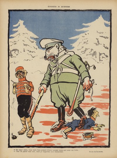 Gli affari sono affari. Illustrazione per Le Rire da Pierre Georges Jeanniot
