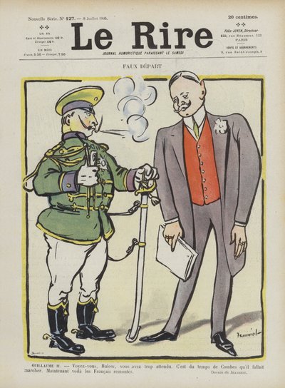 Falsa partenza. Illustrazione per Le Rire da Pierre Georges Jeanniot