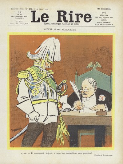 Conciliazione tedesca. Illustrazione per Le Rire da Pierre Georges Jeanniot