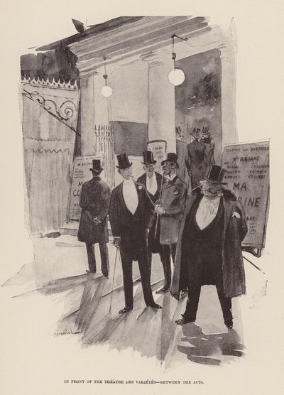 Davanti al Théâtre des Variétés, tra gli atti da Pierre Georges Jeanniot