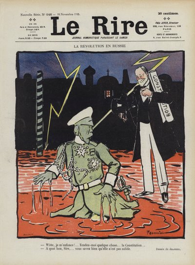Rivoluzione in Russia. Illustrazione per Le Rire da Pierre Georges Jeanniot