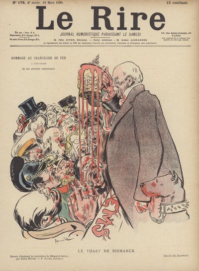 Il brindisi di Bismarck, illustrazione per Le Rire da Pierre Georges Jeanniot