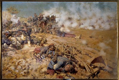 Guerra del 1870: Linea di fuoco alla battaglia di Rezonville, 16 agosto da Pierre Georges Jeanniot