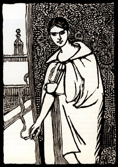 Giovane donna con sigaretta per 