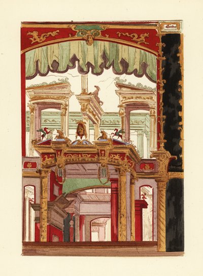 Pannello decorativo da Pompei, conservato al Museo di Napoli da Pierre Gusman