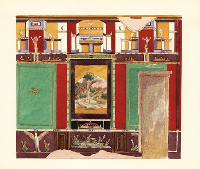 Sala da pranzo nella Casa di Orfeo, Pompei da Pierre Gusman