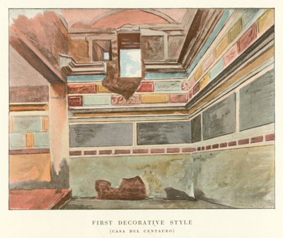 Primo Stile Decorativo, Casa del Centauro (litografia a colori) da Pierre Gusman