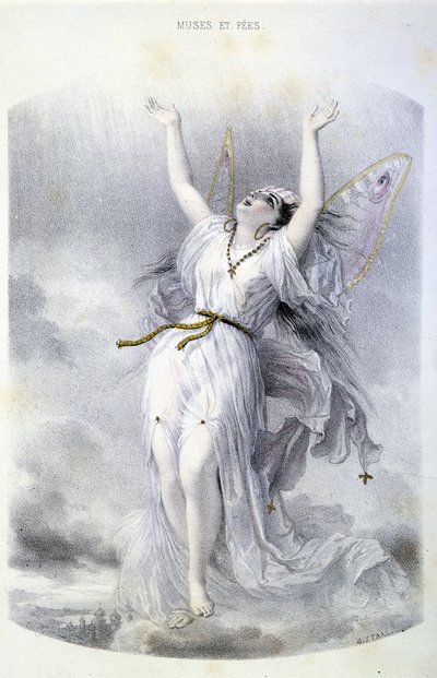 Fata: La Peri - in "Les femmes mythologiques", di Mery e Foelix, ill. di G. Staal, ed. di Gouet da Pierre Gustave Eugene Staal