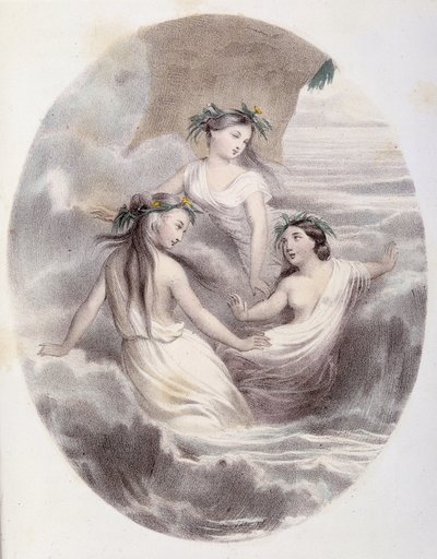Le Ondine - in Le donne mitologiche, disegni di G. Staal, di Mery e il Conte Foelix, Ed. G. de Gouet da Pierre Gustave Eugene Staal