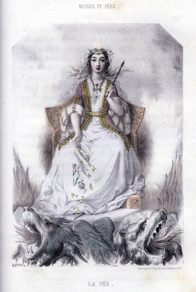 La Fata - in “Le Donne Mitologiche”, disegni di G. Staal, di Mery e il Cte Foelix da Pierre Gustave Eugene Staal