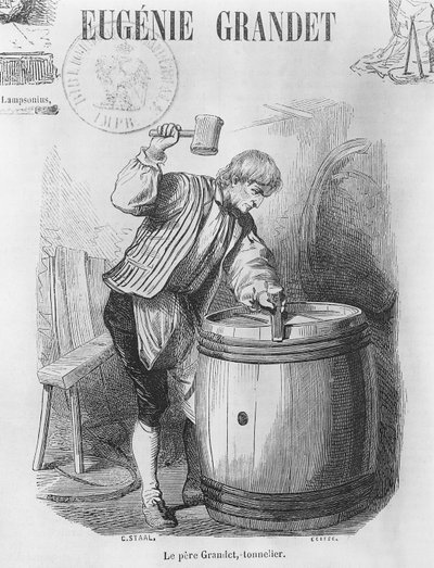 Padre Grandet, il bottaio, illustrazione da 