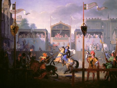 Scena di un torneo nel XIV secolo da Pierre Henri Revoil