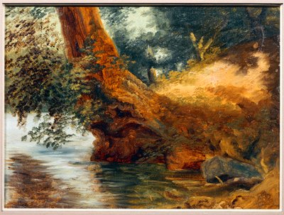 Sur la rive du lac de Nemi - Sul lungolago del lago di Nemi ... da Pierre Henri de Valenciennes