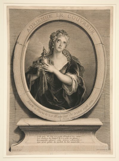 Adrienne le Couvreur da Pierre Imbert Drevet