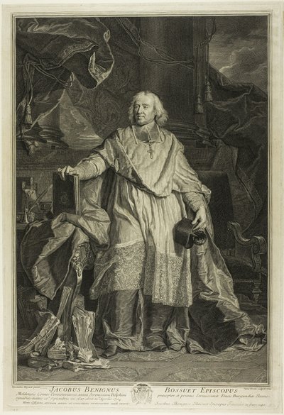 Ritratto di Jacques Bénigne Bossuet, Vescovo di Meaux da Pierre Imbert Drevet