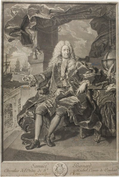 Ritratto di Samuel Bernard, consigliere di stato da Pierre Imbert Drevet