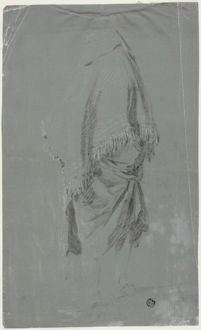 Donna con scialle vista da dietro da Pierre Jacques Volaire