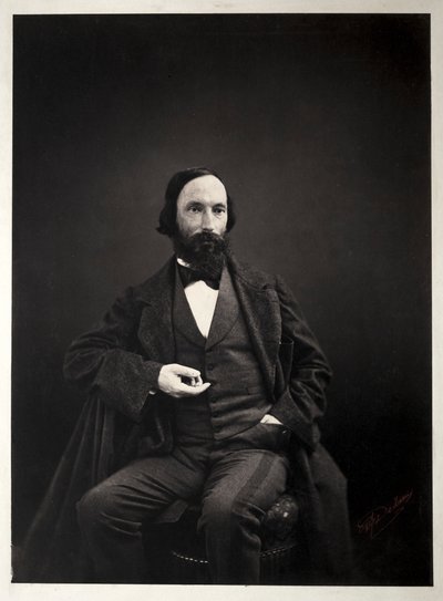 Auguste Vacquerie, c. 1860 da Pierre Jean Delbarre