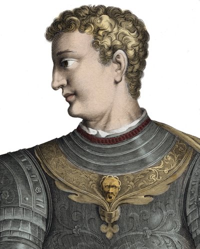 Caligola (Gaio Cesare Germanico) (12-41), Imperatore Romano - Gaio Cesare Germanico detto Caligola (12-41), Imperatore Romano - Incisione di Pierre Jean Mariette da Pierre Jean Mariette