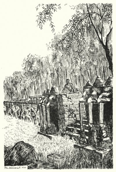 Perron laterale della Terrazza degli Elefanti (incisione) da Pierre Jeannerat de Beerski