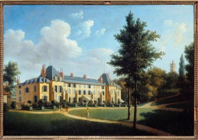 Primo Impero: Vista del castello di Malmaison, facciata sul parco da Pierre Joseph Petit
