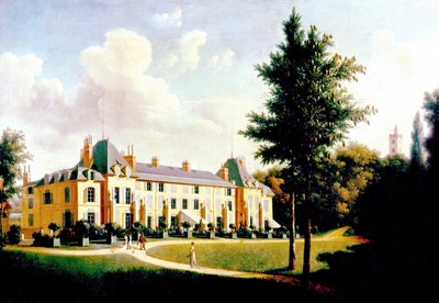 Veduta del Castello di Malmaison (facciata sul parco), fine XVIII-inizio XIX secolo da Pierre Joseph Petit