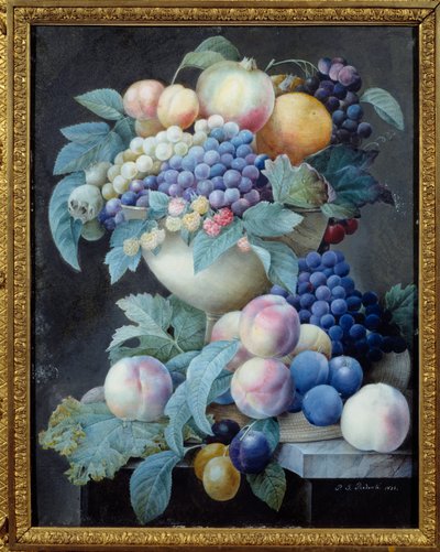 Uva in una coppa da Pierre Joseph Redouté
