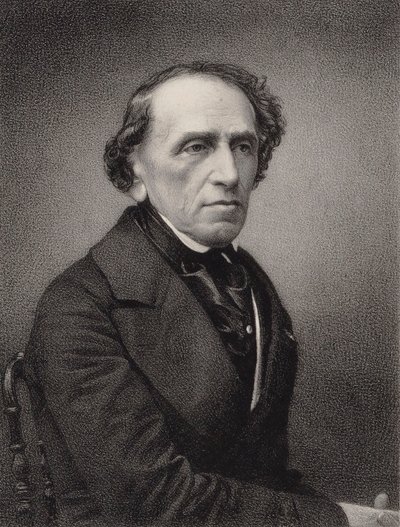 Ritratto del compositore Giacomo Meyerbeer da Pierre Lanith Petit