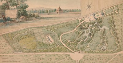 Piano per il Giardino del Château de Bagatelle, 1817 da Pierre Lapie