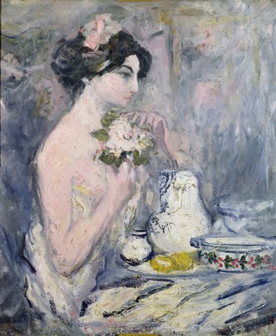 Donna con un bouquet da Pierre Laprade