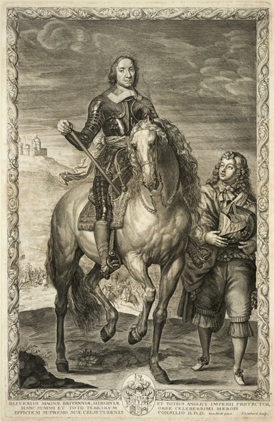 Ritratto equestre di Oliver Cromwell da Pierre Lombard or Lombart