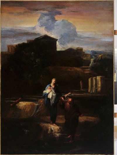 La fuga in Egitto da Pierre Louis Cretey or Cretet