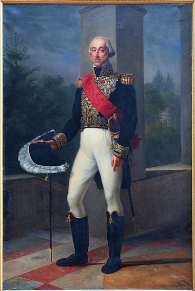 Francese: Ritratto in piedi del duca di Borbone, in veste di luogotenente generale da Pierre Louis Delaval