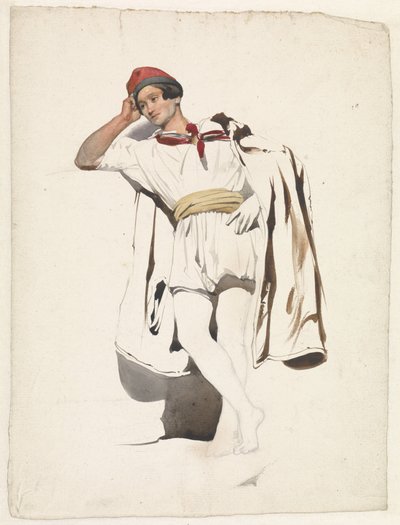 Giovane uomo in piedi da Pierre Louis Dubourcq