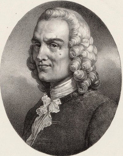 Ritratto del compositore Jean-Philippe Rameau da Pierre Louis Henri Grevedon
