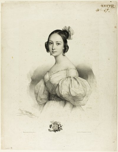 La lettera "T" da Le Miroir des Dames, ou nouvel alphabet français da Pierre Louis Henri Grevedon