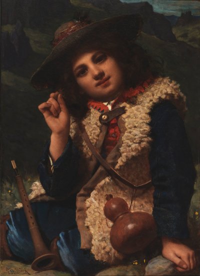 Ragazzo italiano in giacca di pelle di pecora da Pierre Louis Joseph de Coninck