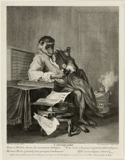 La Scimmia Antiquaria da Pierre Louis de Surugue